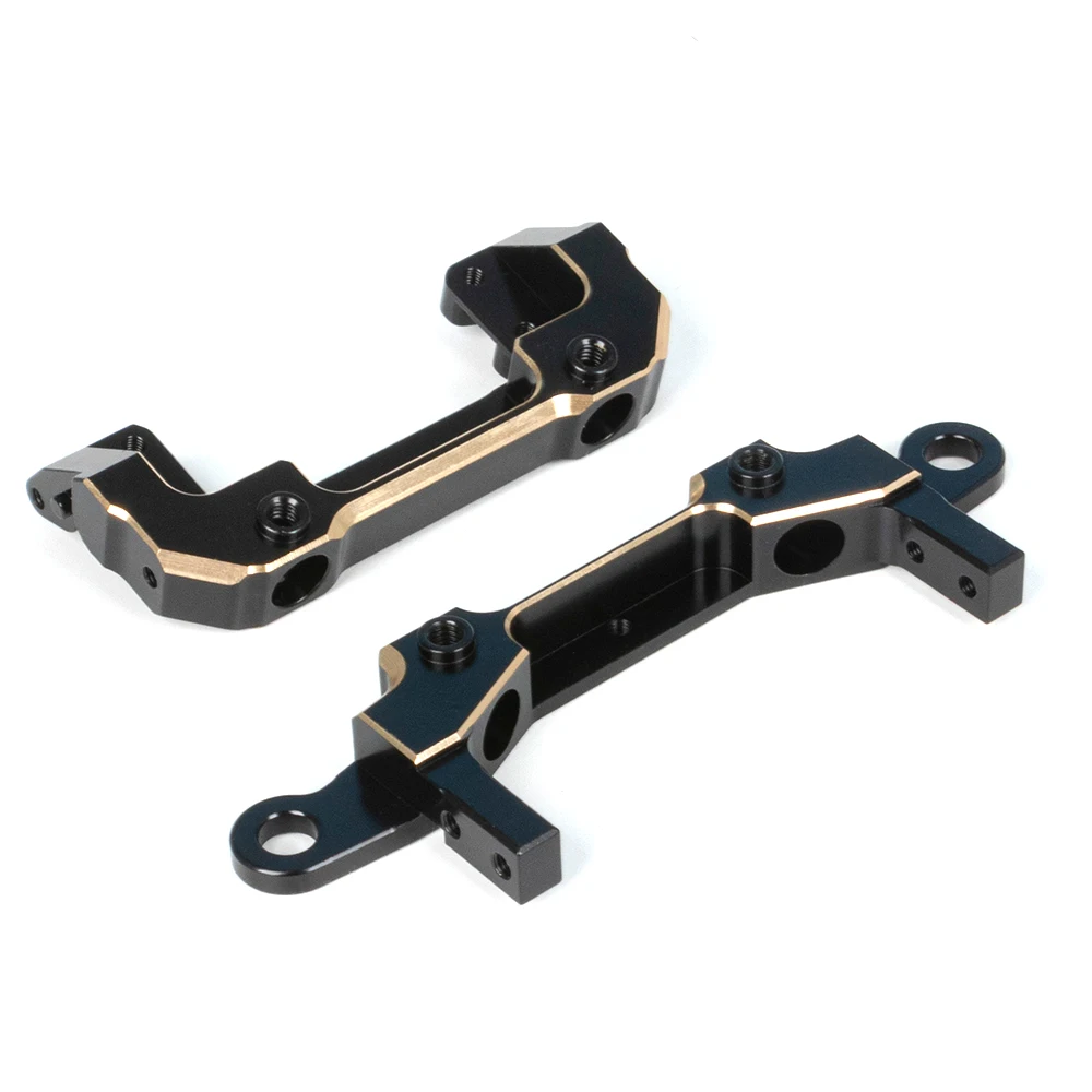 Black Heavy Duty Brass Counter Weight Steering Knuckles Portal Cover Plates Bumper Mount for 1/10 RC Crawler SCX10 III Capra