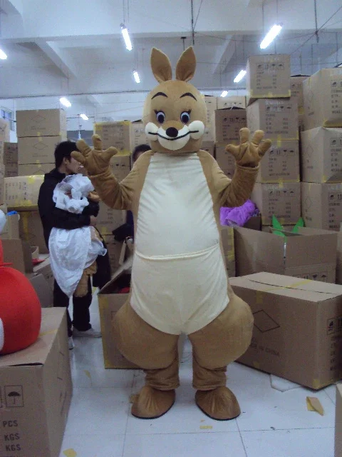 Kangaroo Mascot Cartoon Apparel Birthday Party Fancy Costume Cosplay Mascotte