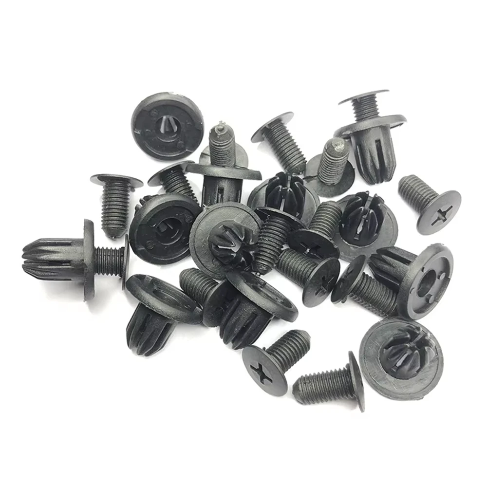 

30Pcs 10mm Push Type Plastic Rivets Fenders Bumper Screw Fastener Clips for Honda For Toyota For Ford Auto Repair Tools
