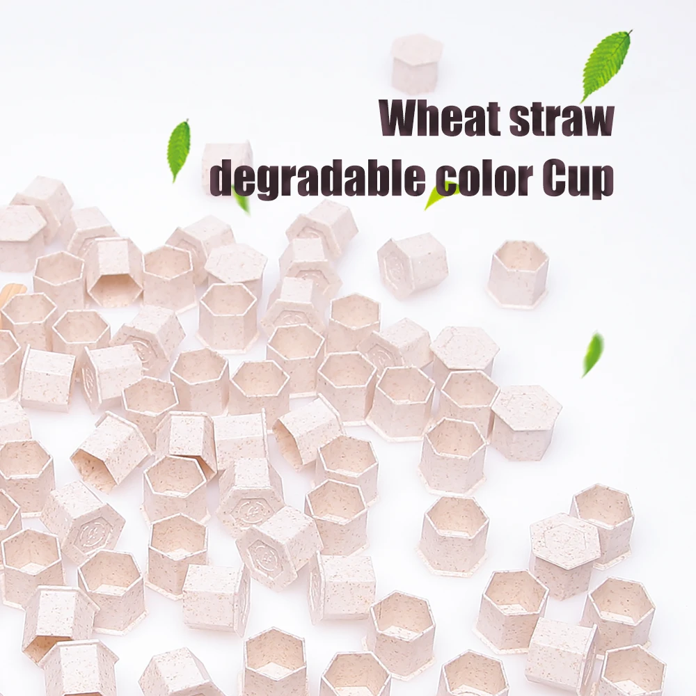 

Одноразовые, экологически чистые, разлагаемые, тату, вышивка, цветная чашка, чернильная чашка, тату, повседневные принадлежности