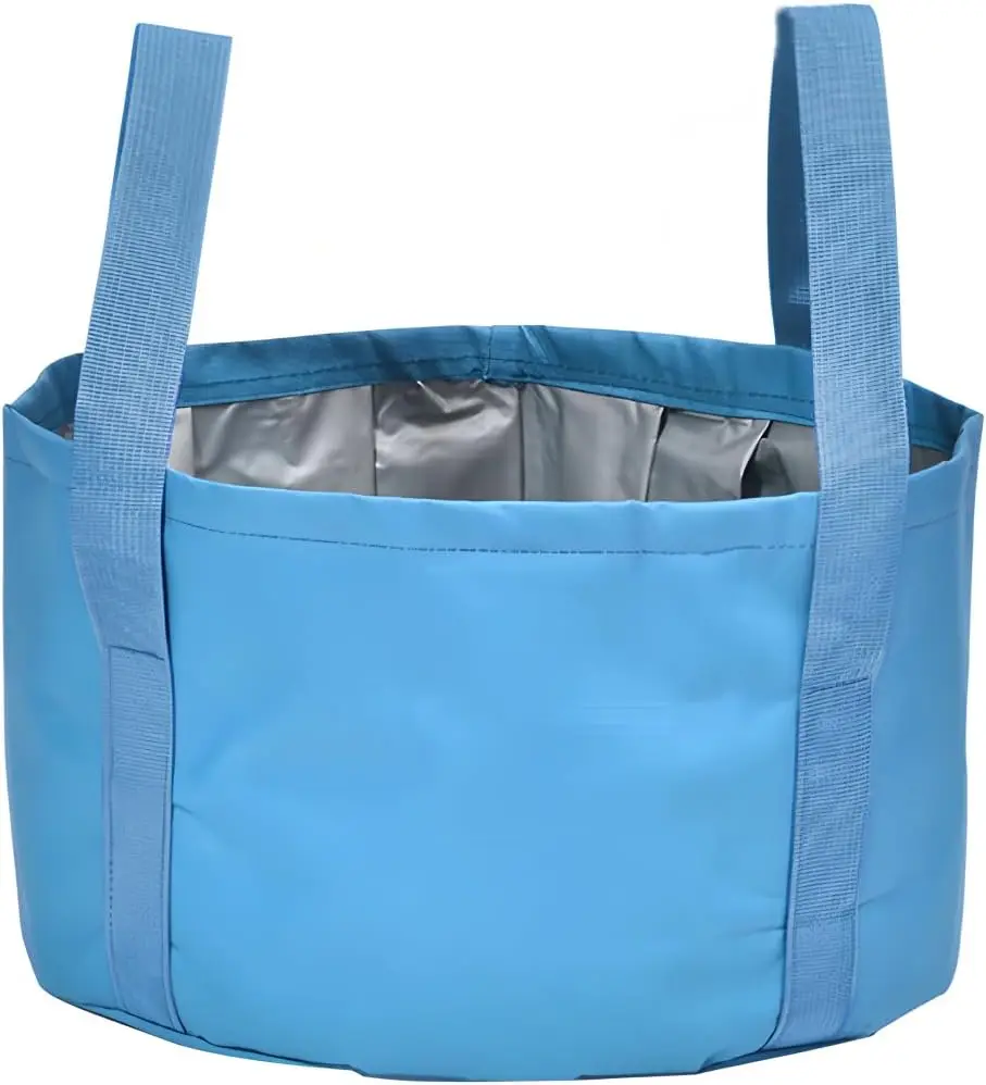 

Foldable Washing Basin for Camping Travel, Collapsible Bucket for Foot Soak and Dishwashing, Blue