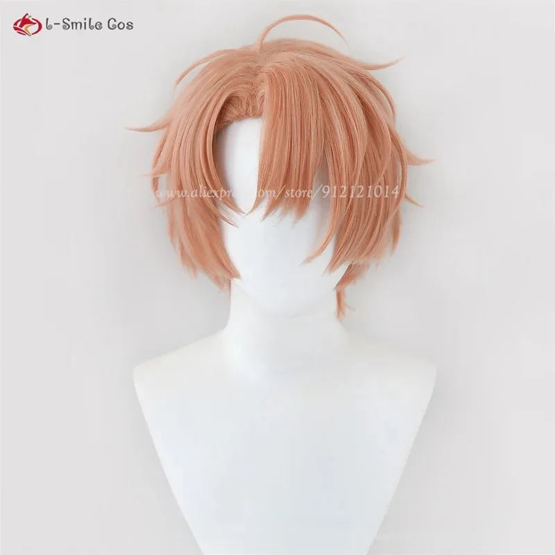 Izumi Mitsuki corto naranja Unisex Cosplay Anime pelucas pelo sintético resistente al calor Halloween + gorro de peluca