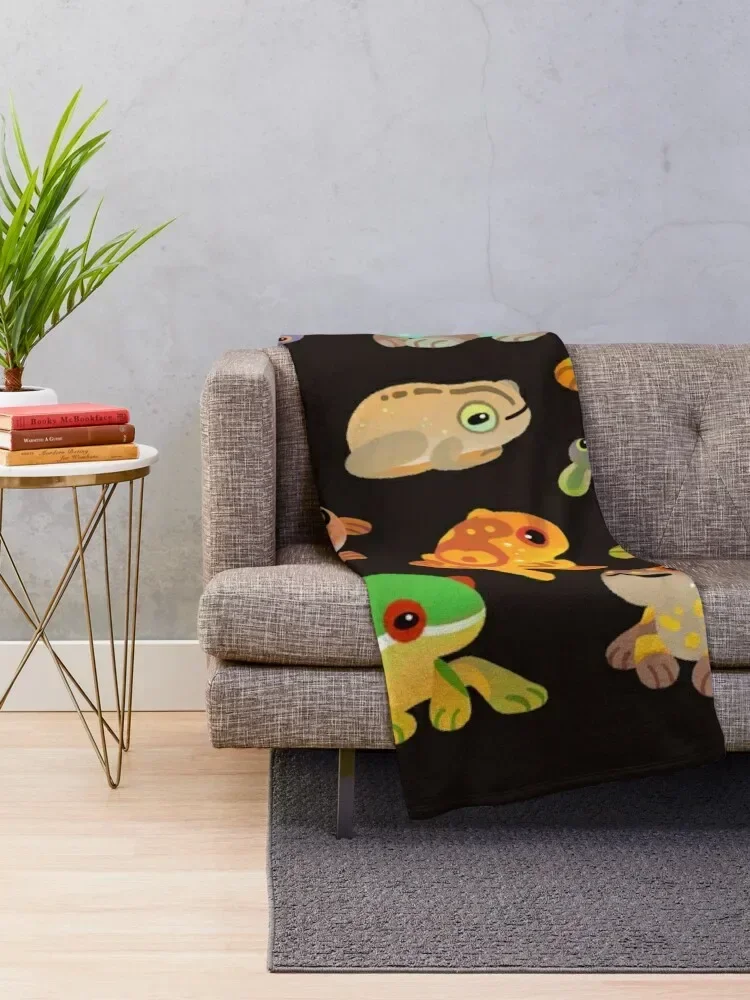 Tree frog - dark Throw Blanket Baby Sofa Throw Furry Blankets