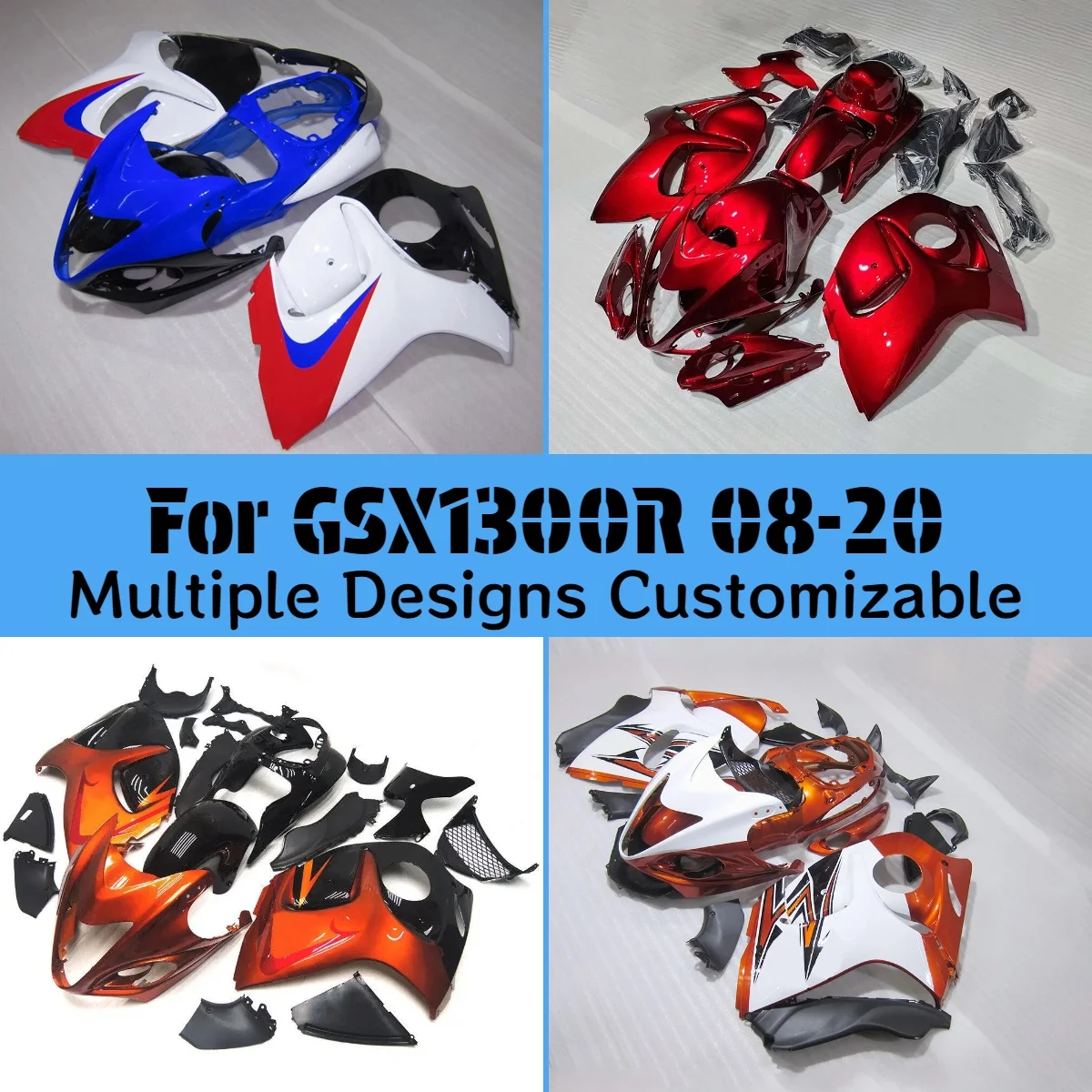 

For GSX1300R 2008-2020 Full Fairings GSX 1300R 08-20 Motorcycle Free Custom Injection Plastic Body Fairing Kit