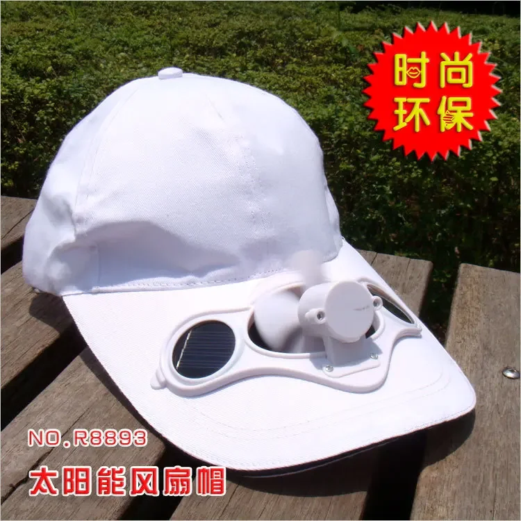 outdoors Solar fan hat Summer sunshade hat Cotton solar baseball hat with fan Fishing cap running cap alpine hat Camping Hat