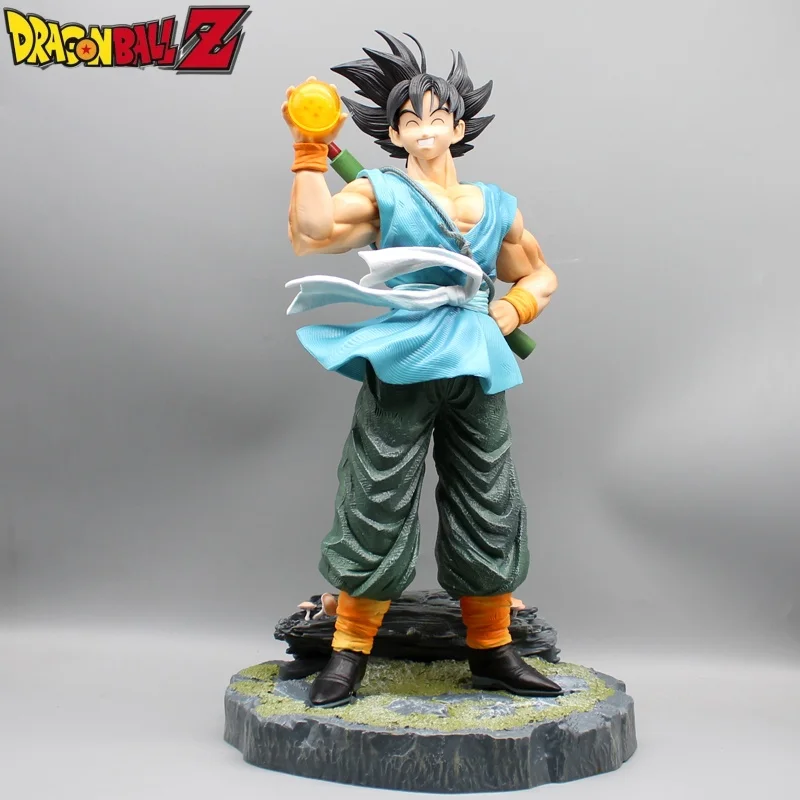 

41cm Dragon Ball Du Sun Wukong Laughs Happily And Wukong Handles The Dragon Ball Handmade Anime Figurines Model Doll Decoration