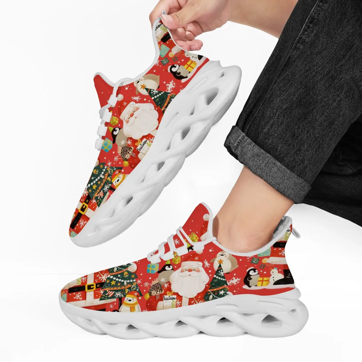 

Christmas Outdoor Flats Large Sized 46 Walking Sneakers Casual Sneakers Men Vulcanized Shoes Comfortable Lightweight Shoes