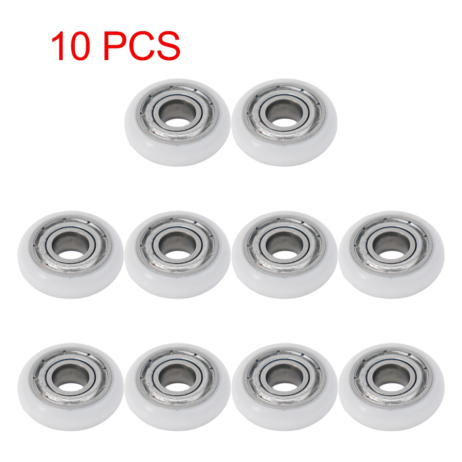 10 Count Sliding Shower Door Rollers Nylon Material Wheels with Carbon Steel Support Brackets for Long Term Use