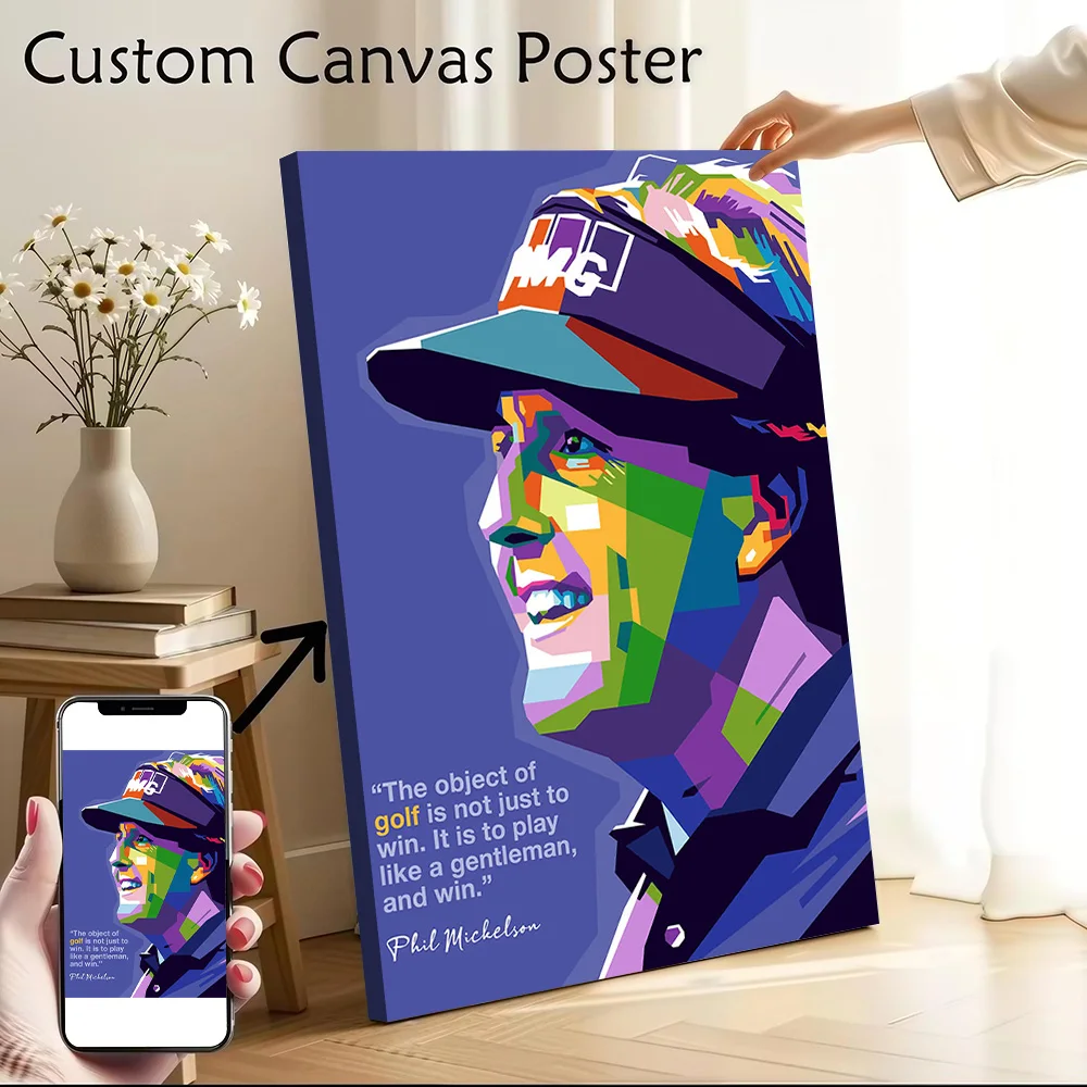 Phil Mickelson Poster Canvas Wall Art Personalized Print Modern Painting Perfect Gift for Decorative Paintings Gamer Decoration