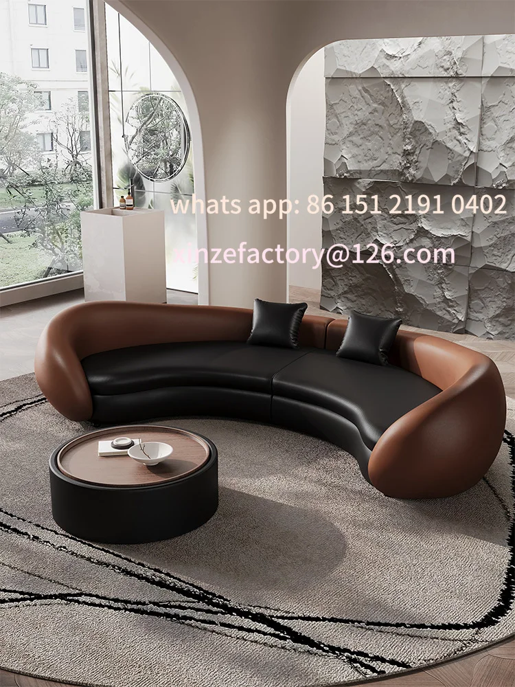 

Customizable semi-circular curved special-shaped sofa sitting area