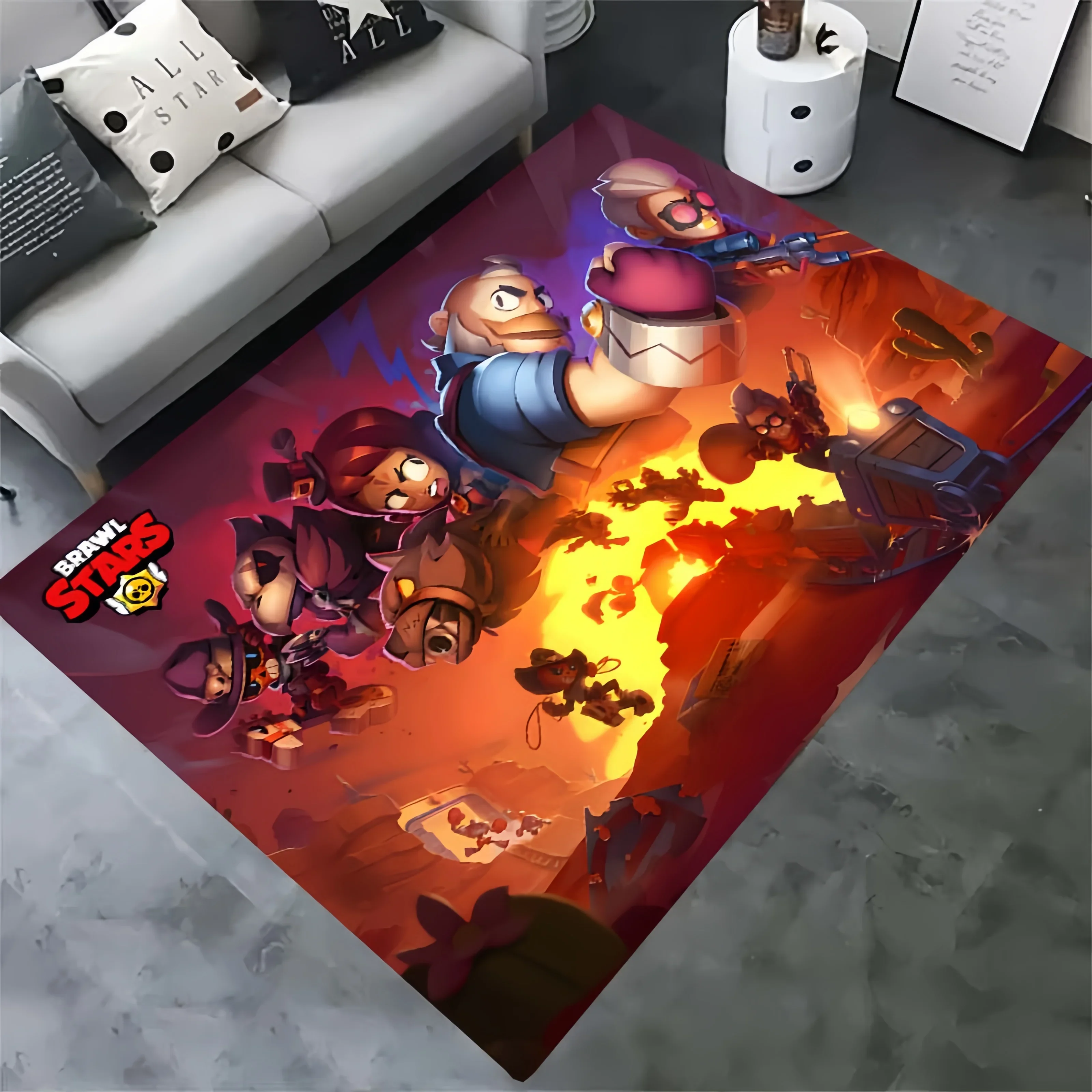 3D Game B-rawl Cartoon S-stars Printed carpet Home decor garden lawn pad children's room baby pad bathroom kitchen carpet  gift