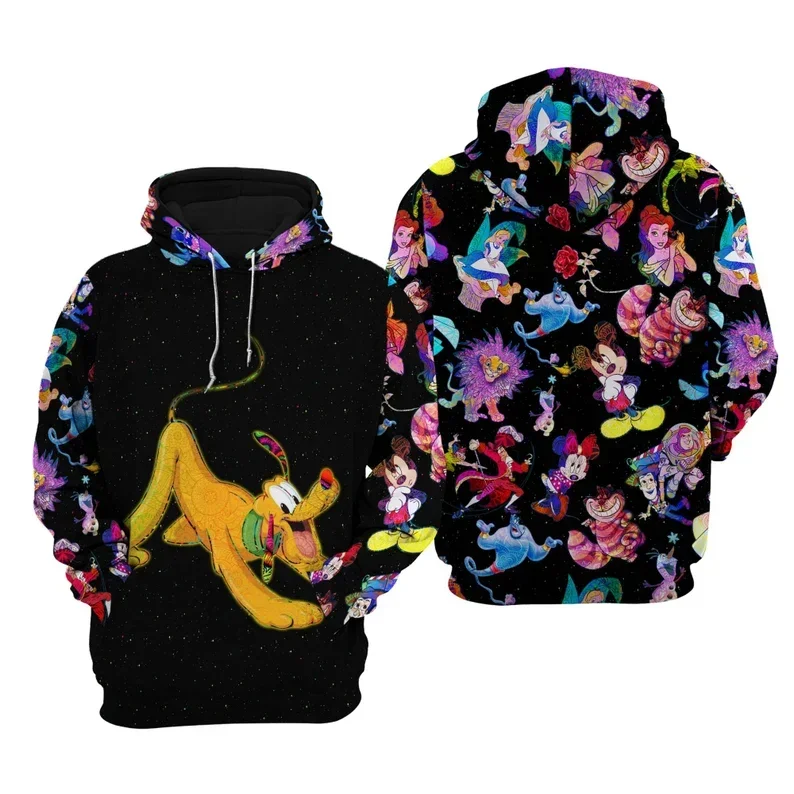 Pluto Dog Galaxy Night Sky Pattern 3D Hoodie Disney Sweatshirt Hoodie Unisex Casual Fashion Clothing Hoodie