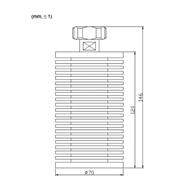 

ABSY для радиокоммуникации, тестирования сигналов, сетевого анализа - 100 Вт DC-6 ГГц RF-пустышка нагрузки с разъемами 7/16 DIN