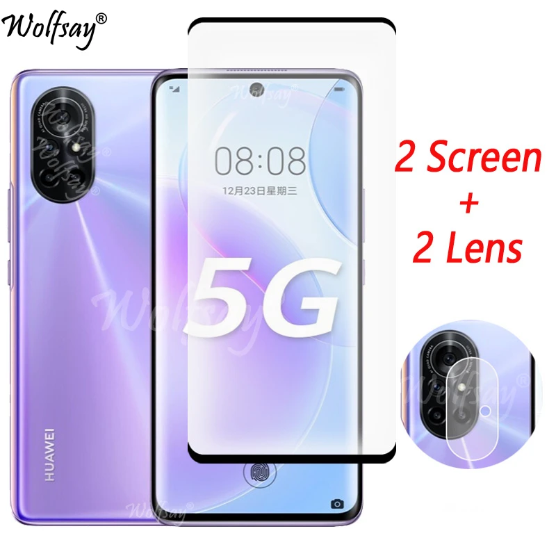 Full Cover Tempered Glass For Huawei Nova 8 Screen Protector Huawei Nova Y60 8 8i 9 Pro Camera Glass For Huawei Nova 9 SE Glass