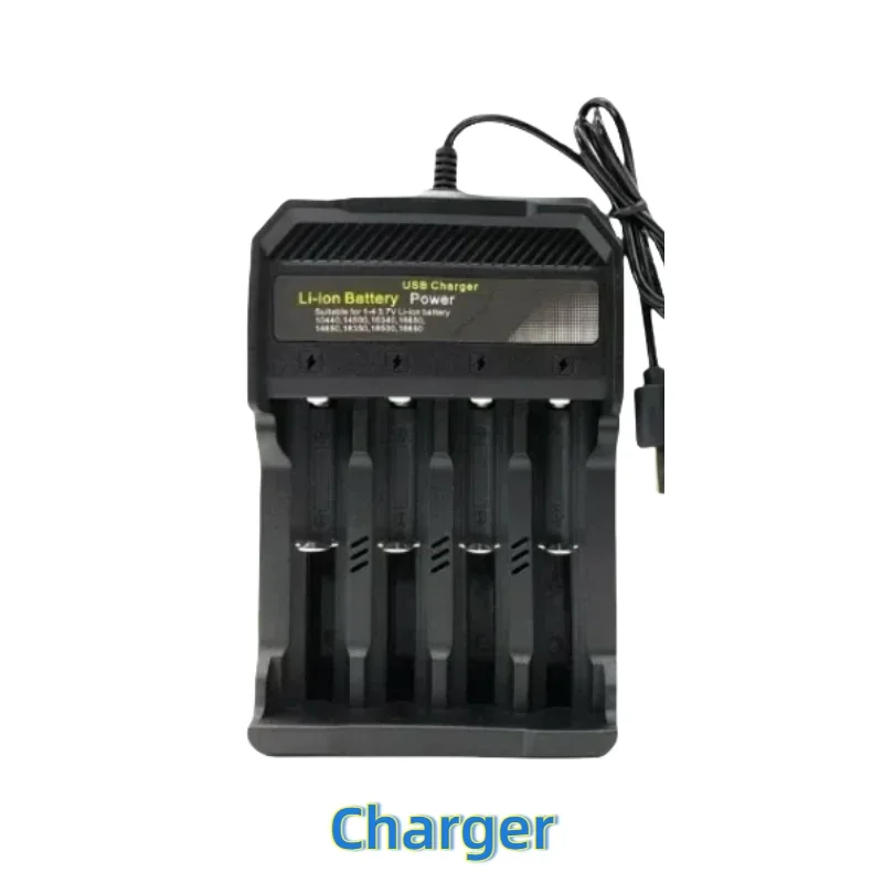 بطارية قابلة للشحن مع شاحن حائط، مصباح يدوي LED، استخدام الطوارئ للسفر، CR123A، 16340، 3.7 فولت، 5800 مللي أمبير في الساعة