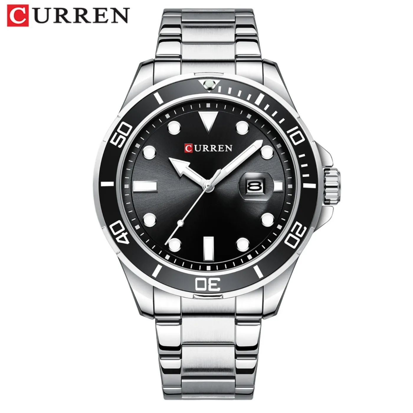 CURREN New Green Water Ghost Series Brand High-end Luxury Watches Automatic Watch Men All Steel Waterproof Quartz Watch Gifts view 5