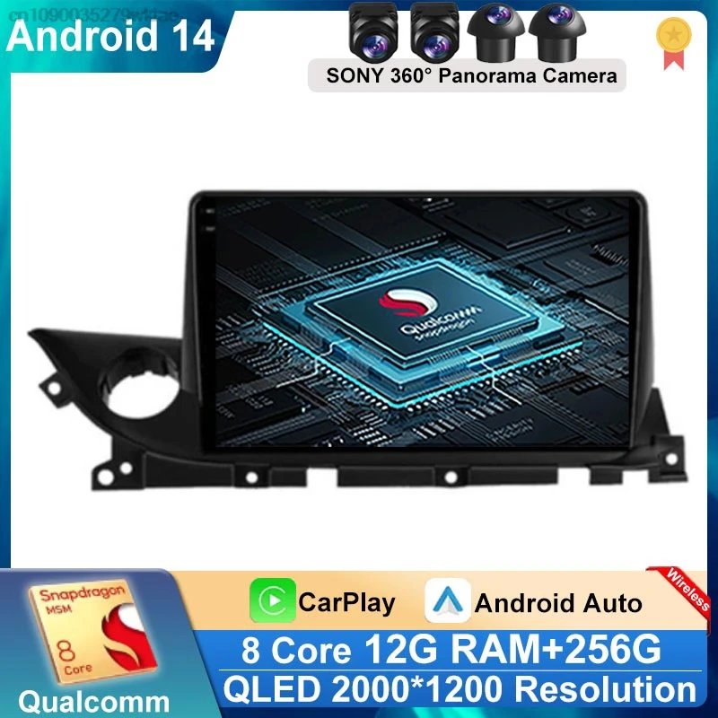 

Android 14 Car Radio For Mazda 6 Atenza 3 2016 2017 2018 GPS Navigation 4G WIFI Video BT Carplay DSP Player No DVD 2DIN