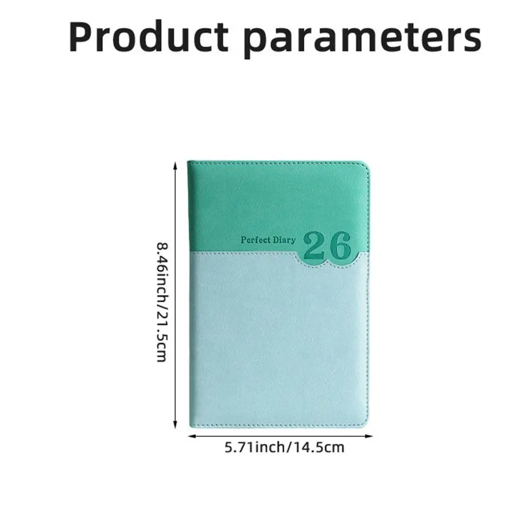 365 días 2026 planificador de horarios Bloc de notas eficiencia papel grueso A5 Agenda cuaderno de planificación inglés resistente al desgaste
