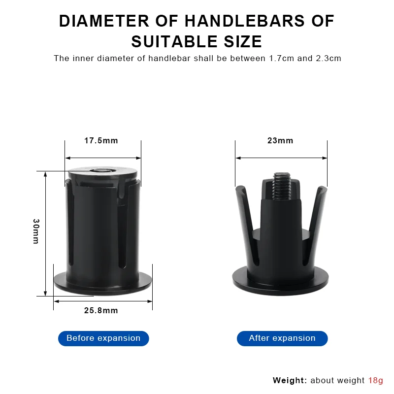 자전거 핸들바 엔드 플러그 조절 가능 확장형 산악 로드 바이크 바 엔드 플러그 MTB 그립 엔드 캡 사이클링 핸들바 액세서리