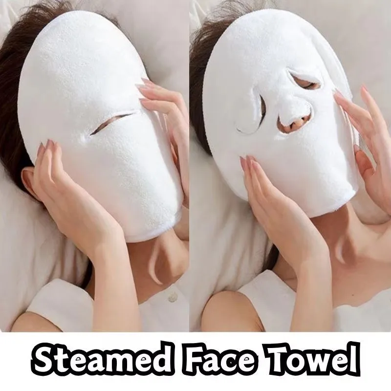 1/4pcs Hot Compress Towel, Long Staple Cotton Face Towel, Open Pores, Hot Compress Face Towel, Facial Skincare 24x24.5CM