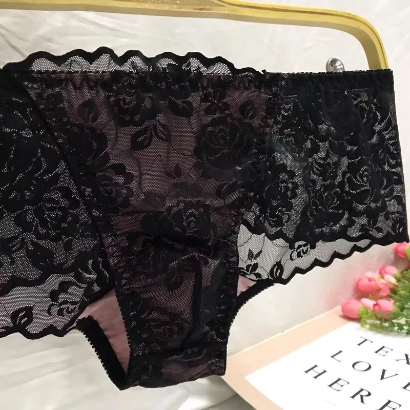 Sissy Male Gay Underwear Crossdress Briefs Panties Men Lace Frill Underpants Sexy Flower Mens Underwear