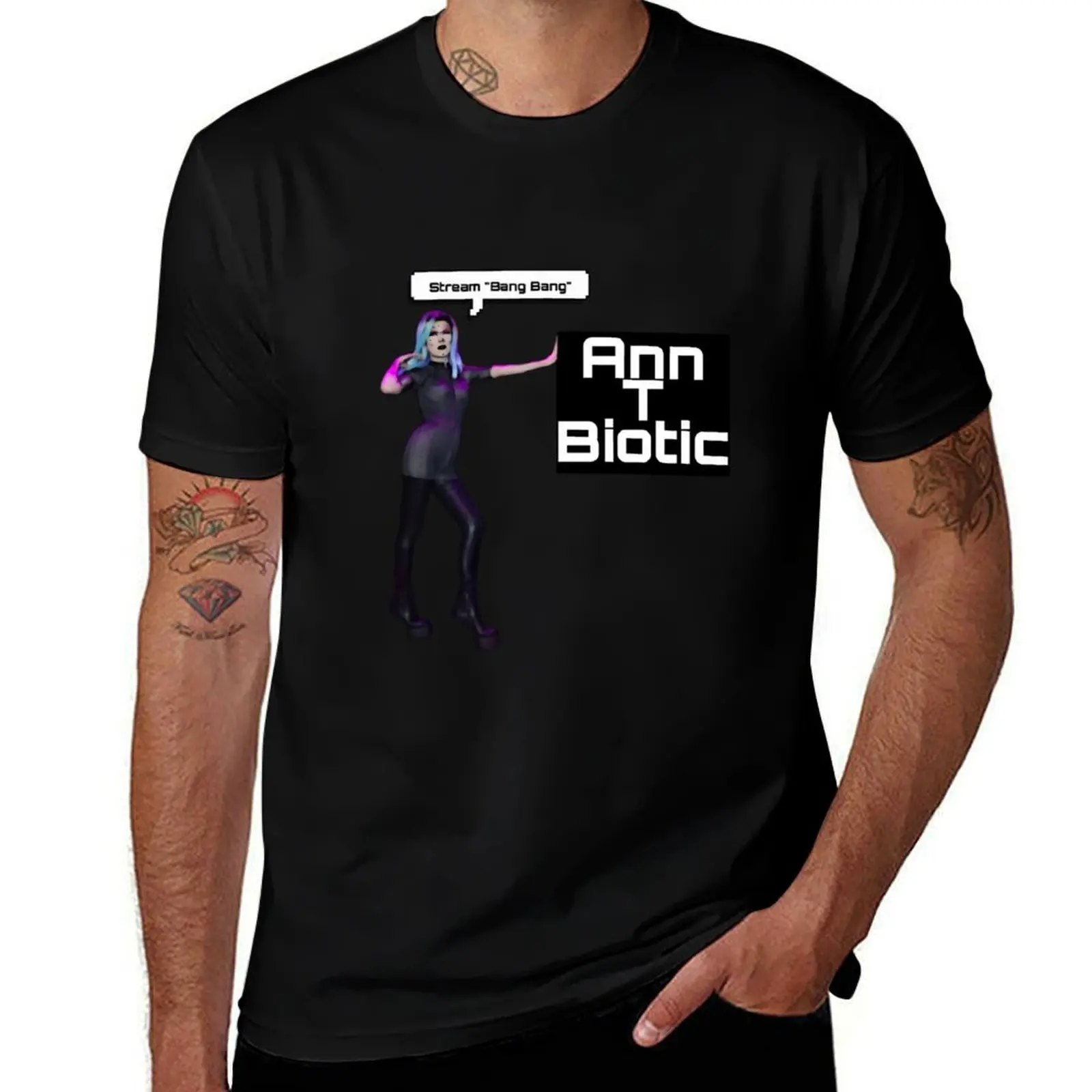 Stream Bang Bang T-Shirt Soft Casual Short Sleeve Cotton Tee T-Shirt