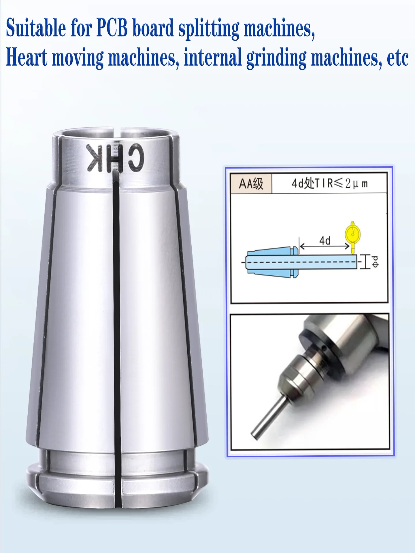 GDR CHK CHA Spannzangenfutter, hochpräzise 0,002 mm, Edelstahl, NAKANISHI ER11 ER16 ER20 ER25 ER32 ER Spannzangenfutter-Werkzeughalter – Detail 9