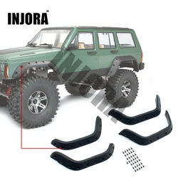 INJORA 1:10 gąsienica RC czarna guma nadkola dla Axial SCX10 II 90046 90047 ciała obudowa samochodu