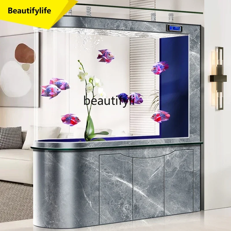 

LL A57 Entry door porch partition screen, fish tank living room, new bottom filter medium and large household aquarium