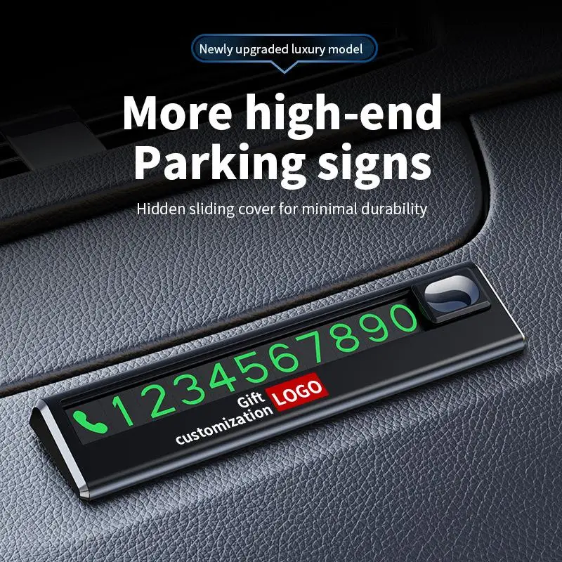 Beautiful And Simple Temporary Parking Number Plate,with 5 Sets Of Numbers, Economical And Practica 1PC