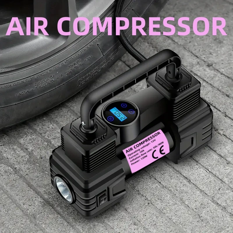 Car Mounted Air Pump Wired High-Pressure Inflation Pump Convenient Small Inflation Pump Car Tire Inflation Pump