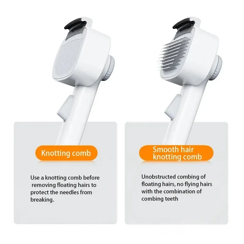 Magic Pet Grooming Brush - Effortless Knot Remover & Hair Collector, Painless Detangling for Cats & Dogs with Thick Fur. view 3