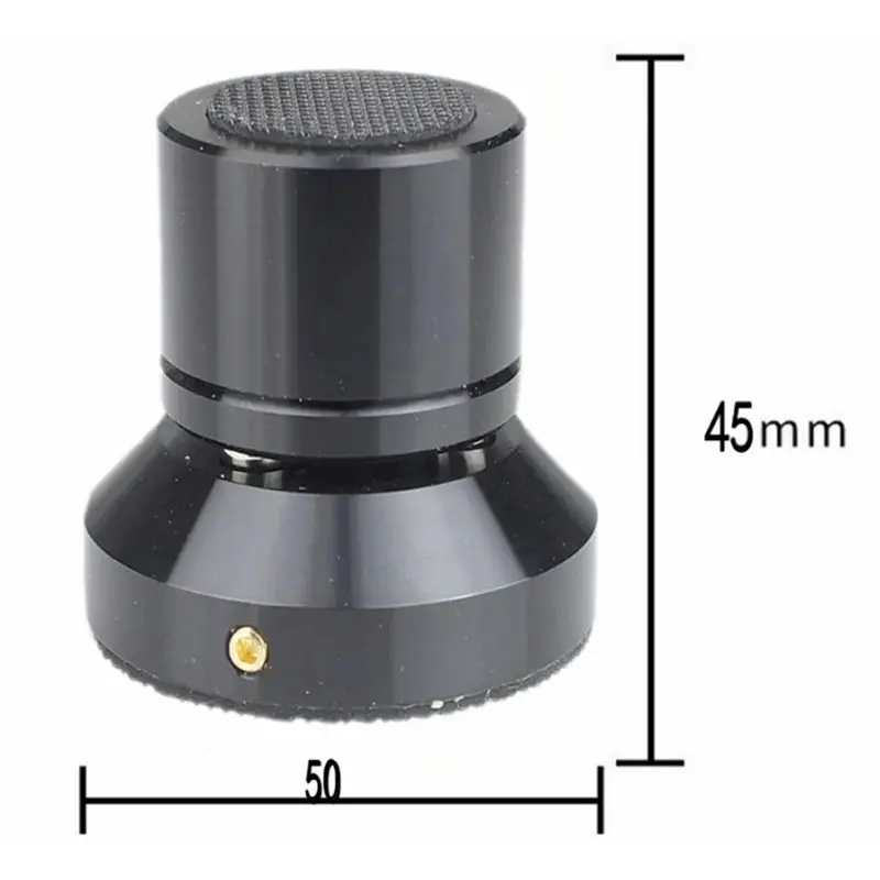 A36T-12X حامل عزل مكبر الصوت من سبائك الرصاص قابل للتعديل وسادة صينية كروية للقدم حامل مكبر صوت عزل قدم سبايك أسود