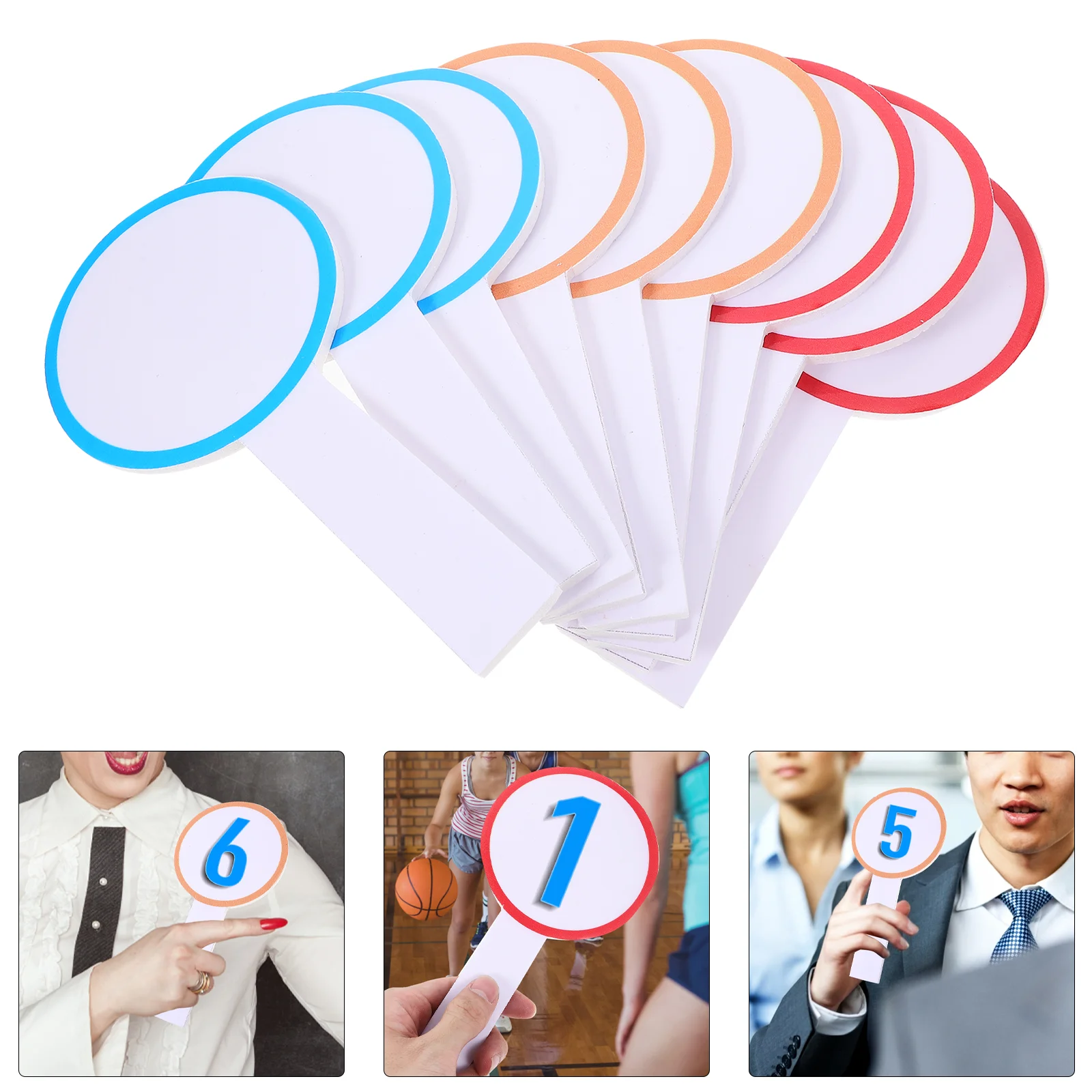 

20 Pcs Mini Blank Whiteboard Calling Auction Children Classroom Voting Handheld Boards Mixed Colors Reusable Dry Erase