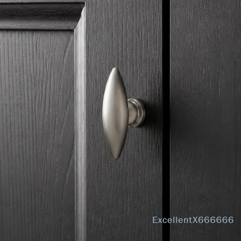 Zinc Alloy Matte Cabinet Knob Single Hole Sturdy Drawer Pull for Bedroom Wardrobe Cupboard Furniture Upgrade