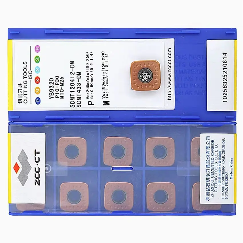 

SDMT120412-DM YB9320/SDMT120412-DM YBC302/SDMT120412-DM YBM351/SDMT120412-DM YBD252 ZCC.CT CNC carbide milling inserts 10pcs/box