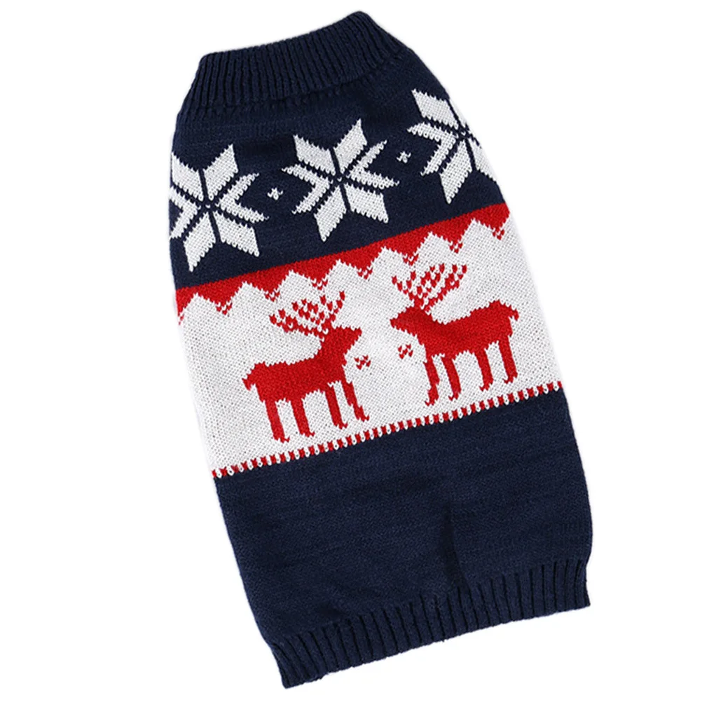 

1 pc Christmas Pet Clothes Lovely Deer Knitted Sweater Dog Cat Winter Warm Coat Pet Supplies Dog Sweater Xmas Puppy Costume