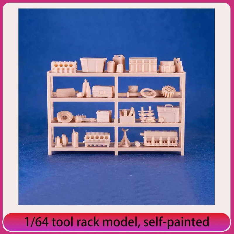 1/64 Scene Model Garage Accessories Tool Rack Car Accessories White Model