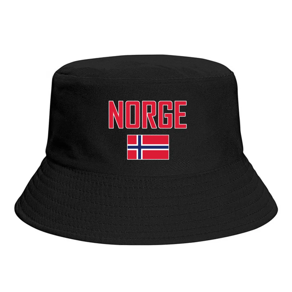 Norway Flag Bucket Hats Print Cool Fans Sun Shade Simple Classic Outdoor Summer Fisherman Caps Fishing Cap