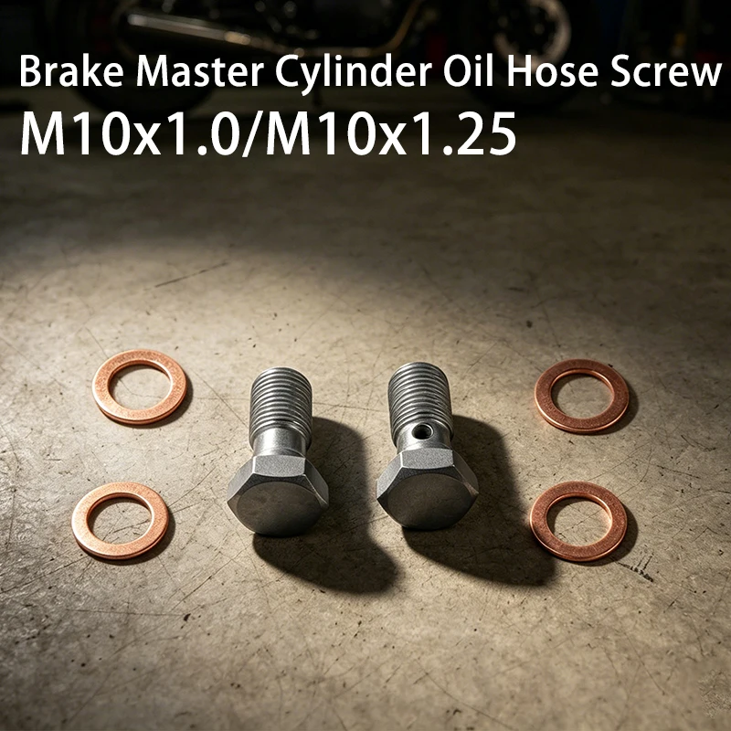 Single Hole M10 Motorcycle Stainless Banjo Bolts Brake Master Cylinder Screw Brake Hose Caliper Bolt Hydraulic Clutch Screws