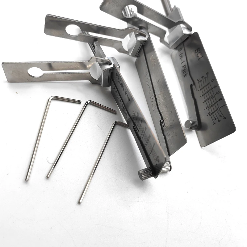 

SC1 KW1 SC4 KW5 R52 SC1-L KW1-L SC4-L M1 MS2 AM5 SS001 SS002 Lishi 2-In-1 Lockpicking Locksmith Tools Key Decoder for Civil Lock