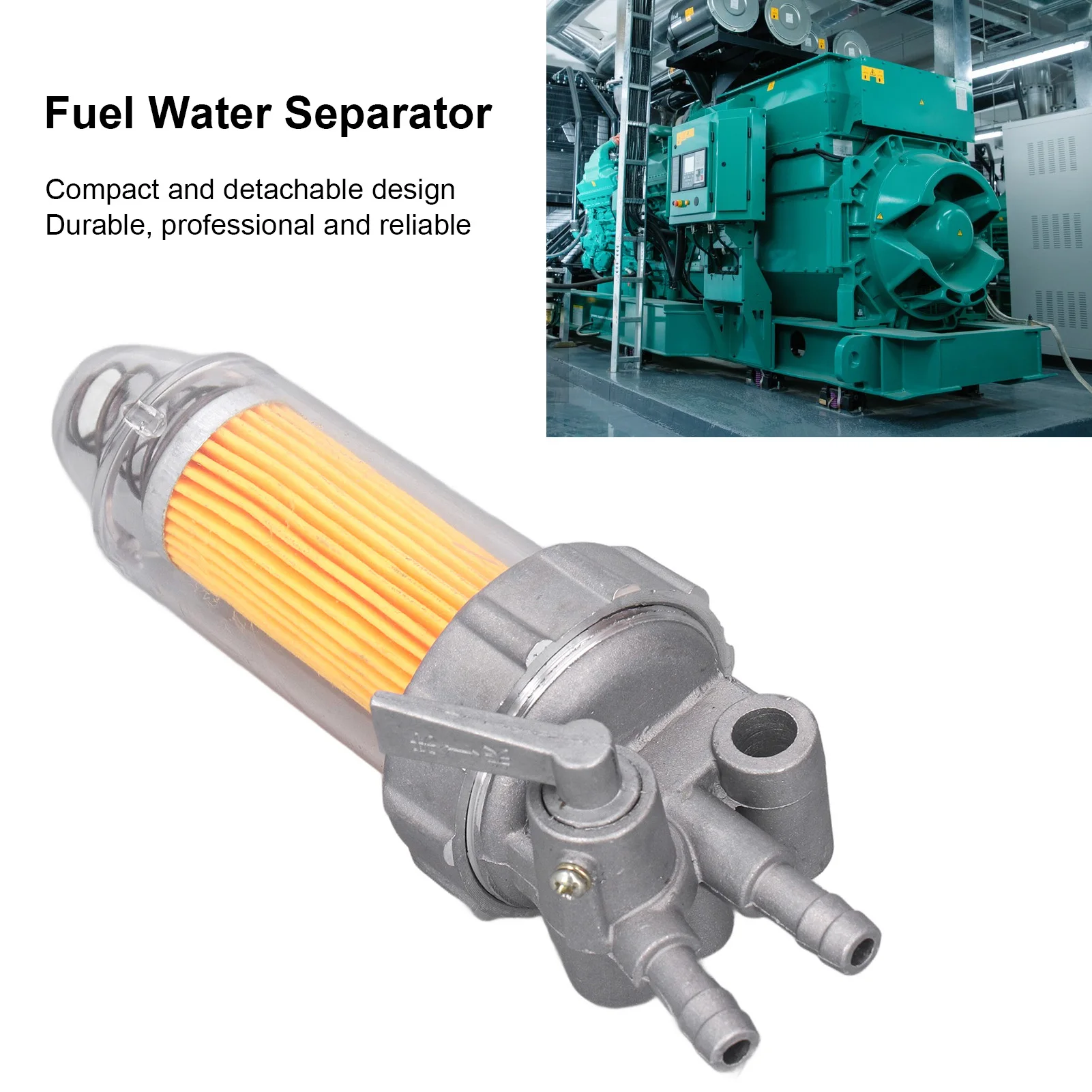 Separador de agua y combustible, filtro de combustible diésel eficiente con interruptor para generador diésel refrigerado por aire 170F 178F 186F
