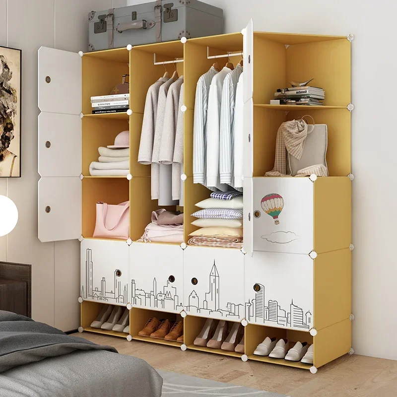 Shelf Portable Wardrobe Storage Clothes Partitions Bedroom Closet Filing Display Cheap Cube Space Saving Armario Home Furniture