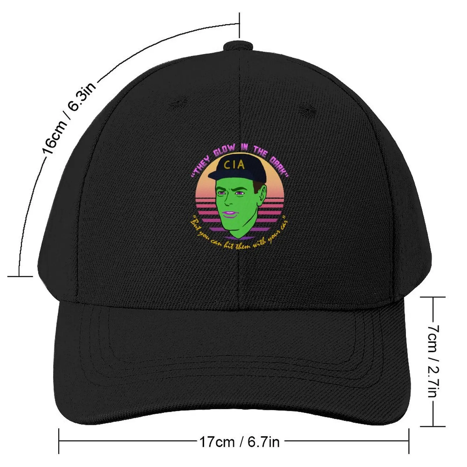 They Glow In The Dark - CIA, Undercover, Terry Davis, Meme Baseball Cap Hip Hop Dropshipping Caps For Men Women's