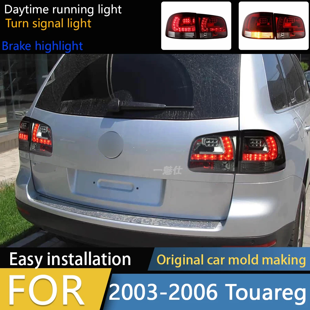 

Задний фонарь автомобиля для VW Volkswagen Touareg 2003-2010, обновленные задние фонари, светодиодные DRL, модификация, задний фонарь, автоаксессуары