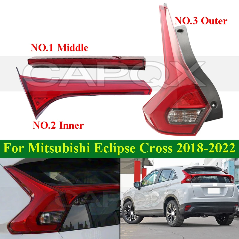 

CAPQX 1 Piece Rear Bumper Tail Light Tail Lamp For Mitsubishi Eclipse Cross 2018-2022 Taillight Taillamp Brake Light Turn Light