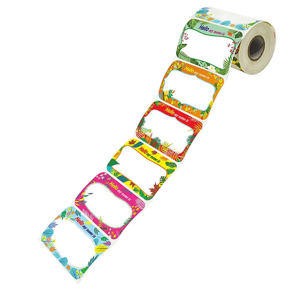 

1 рулон цветных наклеек-бирок для имен, многоразовые этикетки-стикеры для организации домашнего офиса, наклейки-этикетки для сортировки подарков