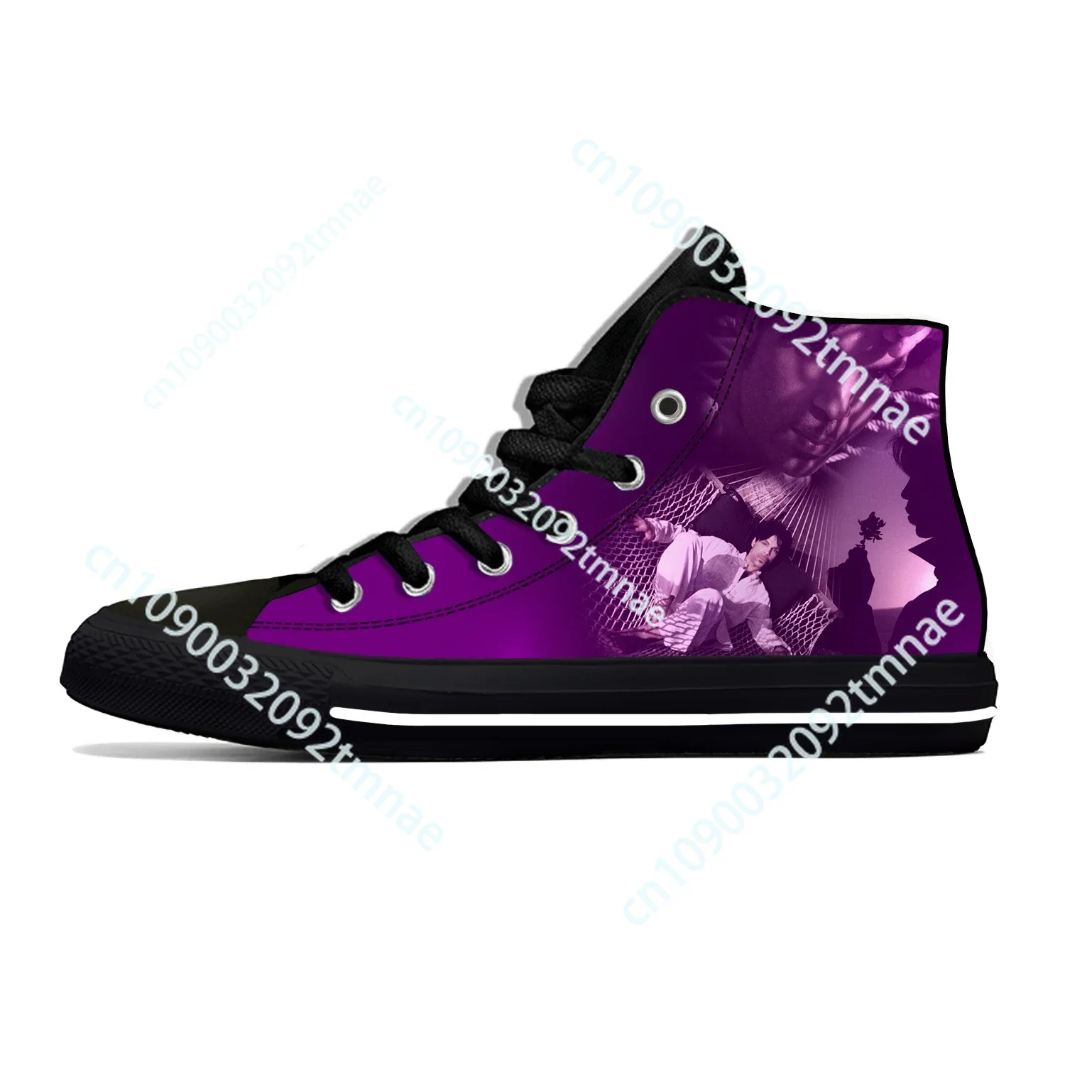 

Hot Music Singer Prince Rogers Nelson Purple Rain Casual Shoes High Top Lightweight Breathable Mens Womens Teenager Sneakers