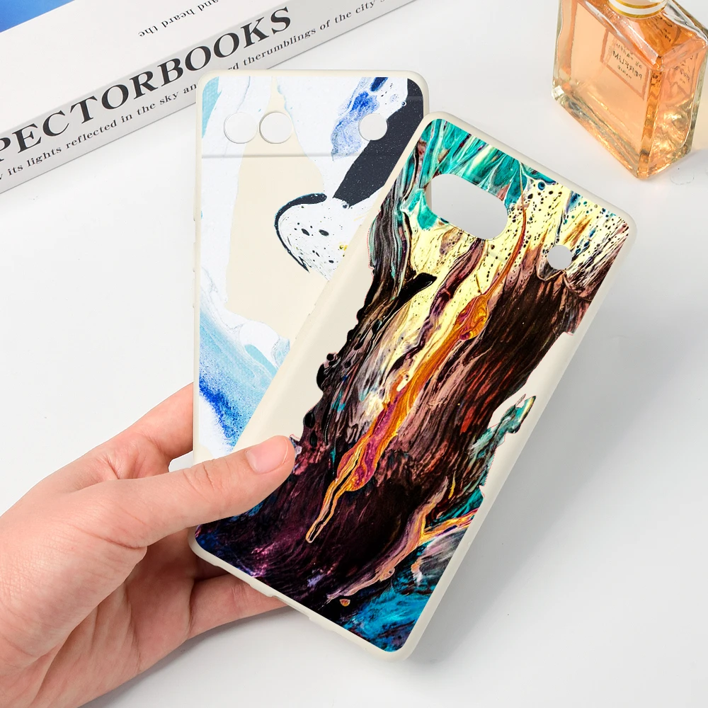 

Marble Art Fashion Fundas for Google Pixel 7a 7Pro 6 6a 6Pro Soft Liquid Silicone Protection Shell for Pixel 7 Phone Cases