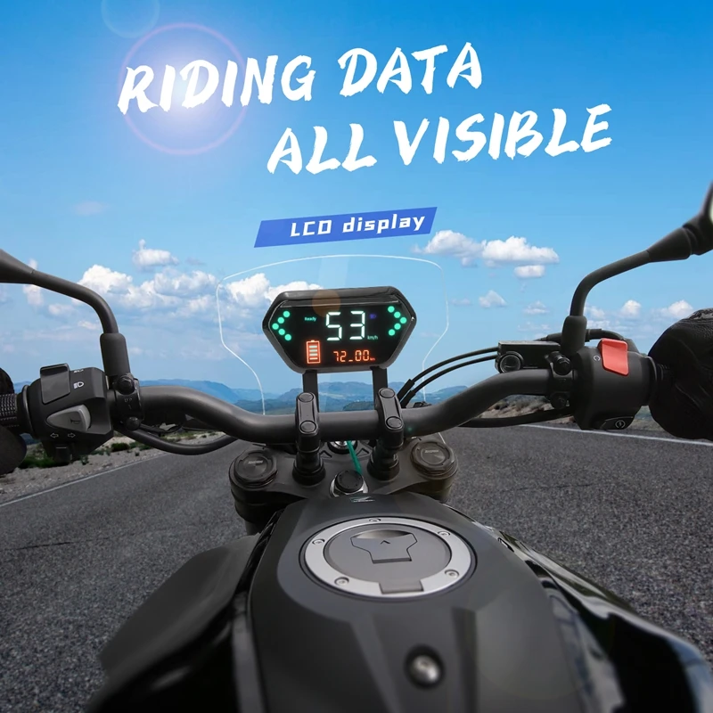 

Дисплей для электровелосипеда, Универсальный Датчик Холла и фаз 48-72 в, ЖК-дисплей, спидометр, для электрического скутера и мотоцикла